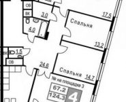 4-комнатная квартира площадью 124 кв.м, Электролитный пр., ВЛ16К6 | цена 27 925 860 руб. | www.metrprice.ru