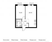1-комнатная квартира площадью 41.2 кв.м,  | цена 4 832 760 руб. | www.metrprice.ru