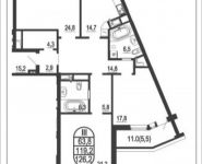3-комнатная квартира площадью 126.2 кв.м, Серпуховской Вал, 19 | цена 33 058 721 руб. | www.metrprice.ru