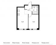 1-комнатная квартира площадью 38.5 кв.м, Видная улица, 3 | цена 6 113 800 руб. | www.metrprice.ru
