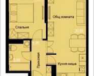 2-комнатная квартира площадью 45.25 кв.м, жилой комплекс Эдем | цена 5 550 000 руб. | www.metrprice.ru