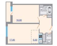 2-комнатная квартира площадью 52.7 кв.м, Рупасовский 2-й пер., 3 | цена 4 477 392 руб. | www.metrprice.ru