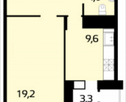 1-комнатная квартира площадью 43.4 кв.м, Триумфальная, 10 | цена 3 341 800 руб. | www.metrprice.ru