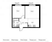 2-комнатная квартира площадью 44.8 кв.м, Ясеневая ул, 12к3 | цена 8 700 160 руб. | www.metrprice.ru