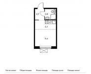1-комнатная квартира площадью 20 кв.м, Боровское ш, 2Ак3 | цена 4 140 000 руб. | www.metrprice.ru