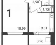 1-комнатная квартира площадью 38 кв.м в ЖК "Авентин", Железнодорожная, 33, корп.3 | цена 2 736 684 руб. | www.metrprice.ru