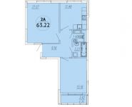 2-комнатная квартира площадью 63.22 кв.м, д.влд 4 | цена 4 008 148 руб. | www.metrprice.ru
