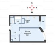1-комнатная квартира площадью 46.8 кв.м,  | цена 4 773 600 руб. | www.metrprice.ru