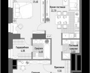 2-комнатная квартира площадью 59.7 кв.м, Ильменский проезд, 17к1 | цена 10 877 340 руб. | www.metrprice.ru