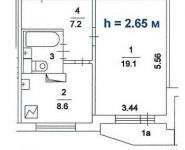 1-комнатная квартира площадью 39 кв.м, Марьинский бул., 3 | цена 6 800 000 руб. | www.metrprice.ru