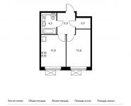 1-комнатная квартира площадью 34.5 кв.м,  | цена 3 098 100 руб. | www.metrprice.ru