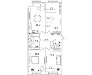 3-комнатная квартира площадью 88.4 кв.м, Рязанский проспект, д.2Б | цена 13 673 623 руб. | www.metrprice.ru