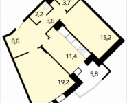 2-комнатная квартира площадью 63.9 кв.м, Триумфальная, 10 | цена 4 025 700 руб. | www.metrprice.ru