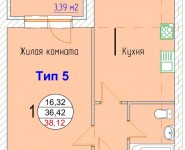 1-комнатная квартира площадью 38 кв.м, Ивановская улица, 1с2 | цена 1 906 000 руб. | www.metrprice.ru