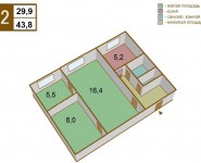 2-комнатная квартира площадью 43.8 кв.м, Осташковская улица, 12 | цена 6 200 000 руб. | www.metrprice.ru