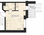 1-комнатная квартира площадью 36.7 кв.м,  | цена 3 599 000 руб. | www.metrprice.ru