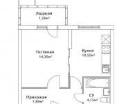 1-комнатная квартира площадью 38 кв.м, Родниковая улица, 17 | цена 3 893 220 руб. | www.metrprice.ru