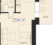 1-комнатная квартира площадью 20.4 кв.м,  | цена 2 499 000 руб. | www.metrprice.ru