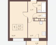 1-комнатная квартира площадью 36 кв.м, Пионерская улица, 29 | цена 2 896 649 руб. | www.metrprice.ru