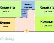 3-комнатная квартира площадью 75 кв.м, Ленинский проспект, 99 | цена 17 500 000 руб. | www.metrprice.ru