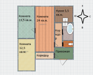 3-комнатная квартира площадью 70 кв.м, улица Чернышевского, 35 | цена 3 400 000 руб. | www.metrprice.ru