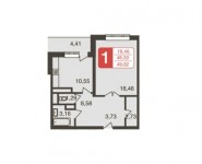 1-комнатная квартира площадью 51 кв.м, Мичуринский проспект, 26 | цена 15 000 000 руб. | www.metrprice.ru