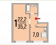 1-комнатная квартира площадью 35 кв.м, Зеленоград, к162 | цена 4 400 000 руб. | www.metrprice.ru