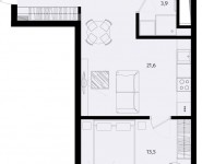 2-комнатная квартира площадью 44 кв.м, Заречная улица, 4Бс2 | цена 11 088 000 руб. | www.metrprice.ru