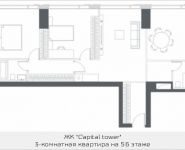 3-комнатная квартира площадью 101.1 кв.м в ЖК  "Capital Towers", улица Николая Химушина, 9к2 | цена 52 231 850 руб. | www.metrprice.ru