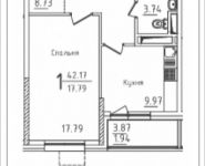 1-комнатная квартира площадью 42 кв.м, Михайлова ул., 31 | цена 5 877 715 руб. | www.metrprice.ru