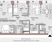 3-комнатная квартира площадью 104.9 кв.м, Старокрымская улица, 13с1 | цена 50 610 000 руб. | www.metrprice.ru