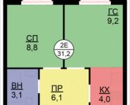 2-комнатная квартира площадью 31.2 кв.м, Бачуринская, корп.3 | цена 4 056 000 руб. | www.metrprice.ru