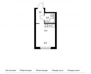 1-комнатная квартира площадью 19.6 кв.м, Академика Павлова ул, 32 | цена 6 912 920 руб. | www.metrprice.ru