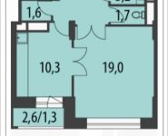 1-комнатная квартира площадью 45.5 кв.м, Олимпийский проспект, с10 | цена 11 398 751 руб. | www.metrprice.ru