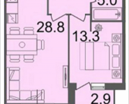 2-комнатная квартира площадью 54.8 кв.м, Серебрякова, 11-13, корп.3 | цена 8 269 320 руб. | www.metrprice.ru