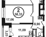 2-комнатная квартира площадью 58 кв.м, Петра Алексеева ул., 12АС2 | цена 9 934 724 руб. | www.metrprice.ru