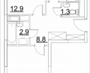 2-комнатная квартира площадью 54.1 кв.м, Транспортный проезд, 15 | цена 4 984 233 руб. | www.metrprice.ru