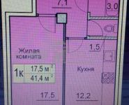 1-комнатная квартира площадью 41.4 кв.м, улица Текстильщиков, 4 | цена 1 750 000 руб. | www.metrprice.ru