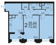 2-комнатная квартира площадью 72 кв.м, Берзарина ул., 28 | цена 13 839 266 руб. | www.metrprice.ru