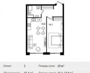 2-комнатная квартира площадью 45.4 кв.м, Жуков пр., 21 | цена 8 937 671 руб. | www.metrprice.ru