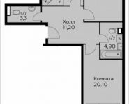 3-комнатная квартира площадью 70.1 кв.м, д.Столбово, уч.40/2, корп.6 | цена 5 712 449 руб. | www.metrprice.ru