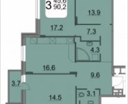 3-комнатная квартира площадью 90 кв.м, улица 9 Мая, 12Б | цена 7 478 300 руб. | www.metrprice.ru
