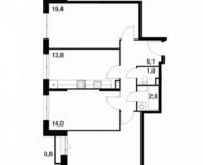 3-комнатная квартира площадью 80 кв.м, Сигнальный пр., 5 | цена 12 343 890 руб. | www.metrprice.ru