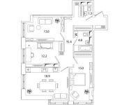 3-комнатная квартира площадью 80.42 кв.м, Рязанский проспект, д.влд 2 | цена 12 128 622 руб. | www.metrprice.ru