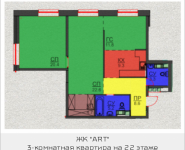 3-комнатная квартира площадью 85.9 кв.м, Авангардная, корп.5 | цена 8 074 600 руб. | www.metrprice.ru