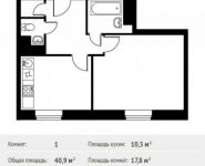 1-комнатная квартира площадью 40.9 кв.м, Фруктовая ул., 1К1 | цена 4 525 708 руб. | www.metrprice.ru