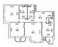 3-комнатная квартира площадью 144 кв.м, Ломоносовский просп., 25К5 | цена 103 080 063 руб. | www.metrprice.ru