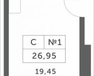 1-комнатная квартира площадью 26.95 кв.м, Мякининское шоссе, 1 | цена 2 344 650 руб. | www.metrprice.ru