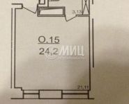 1-комнатная квартира площадью 24.2 кв.м в Апартаменты "Старт-Формат" (Царицыно-2), Радиальная 6-я ул., 35Б | цена 2 300 000 руб. | www.metrprice.ru