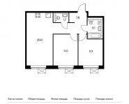 2-комнатная квартира площадью 54.5 кв.м,  | цена 5 237 450 руб. | www.metrprice.ru